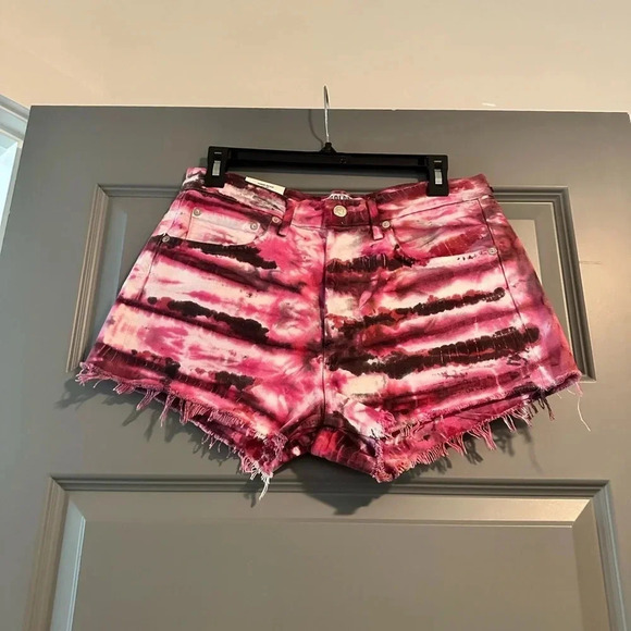 AGOLDE Parker Denim Shorts Envision Tie Dye 27 NWT - Picture 4 of 8